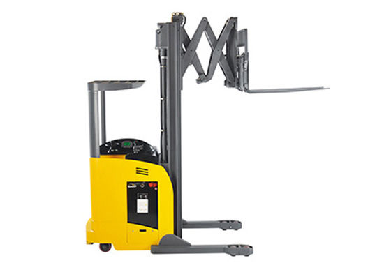 คุณภาพ  AC Motor Double Reach Forklift Reach Distance 1200mm Good Turning Performance โรงงาน